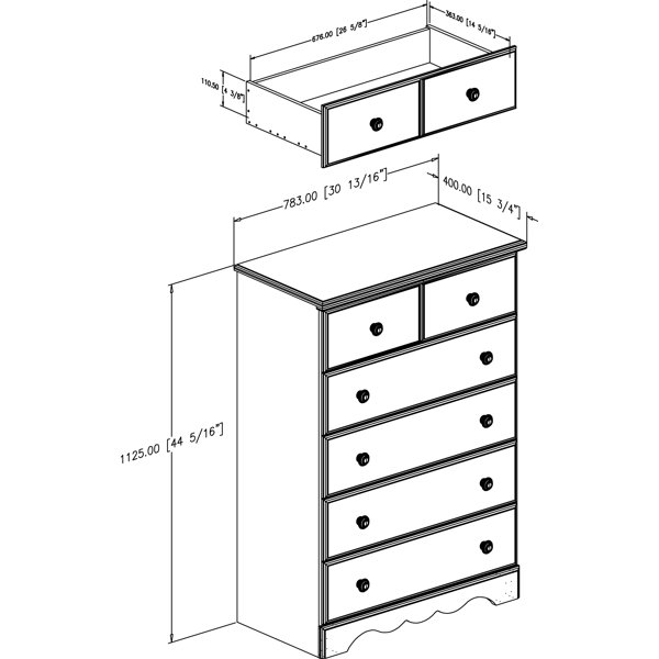 South Shore Kids 5 Drawer Dresser Wayfair